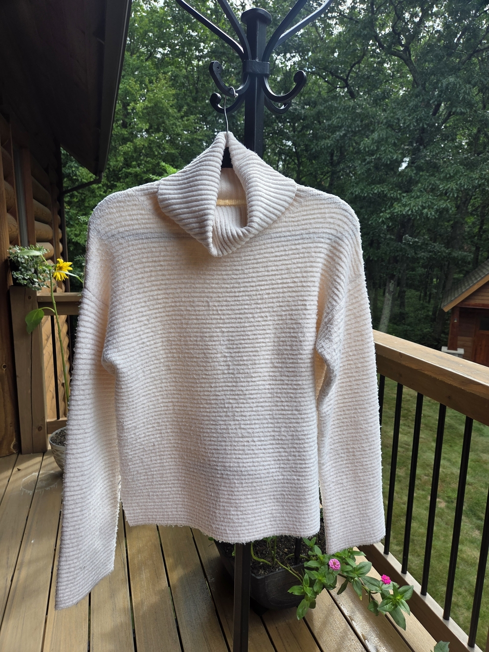 Gentle Fawn Cream Ribbed Cowl Neck Sweater - Picture 1 of 3